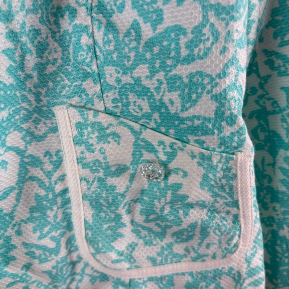 Oscar de la Renta Blue White Floral Blazer Jacket Old Money Women’s size 10P - Picture 5 of 13